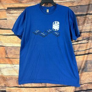 It Must Be Monday Sad Cookies & Milk Graphic T-Shirt Blue Mens XL Shirt.Woot